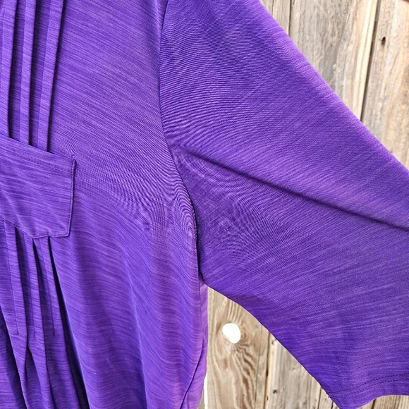 Elie Mccarthy Vibrant Purple Blouse Sizw 1X - Picture 9 of 16